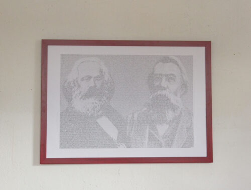 Marx und Engels Manifest Poster